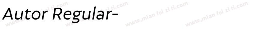 Autor Regular字体转换